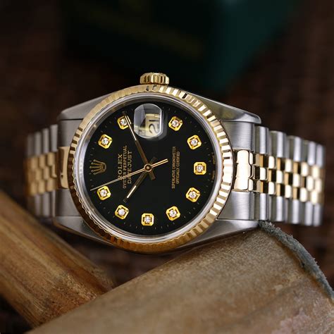 rolex day date adjust 16233 black dial